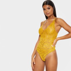Body galben din dantela - marimea M
