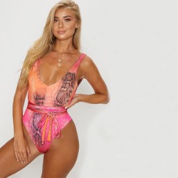 Swimsuit cu imprimeu reptila - marimea M, L